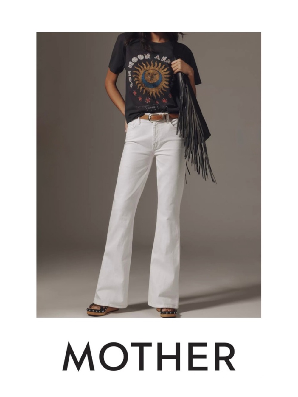 MOTHER - Weekender White High-Rise Wide Leg Jeans in “Totally Innocent”, Size 27